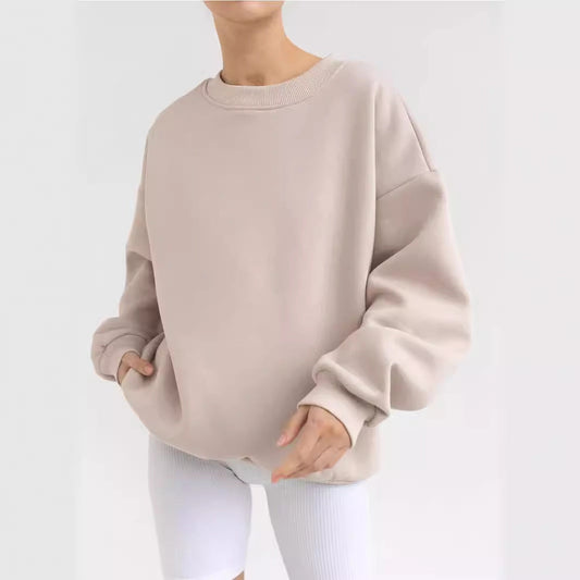 Damen Oversized Sweatshirt Weich Bequem - IdealeKleiden