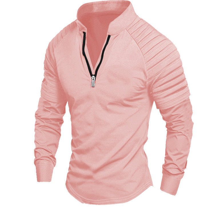 Herren Langarmshirt Sportlich Funktional Reißverschluss