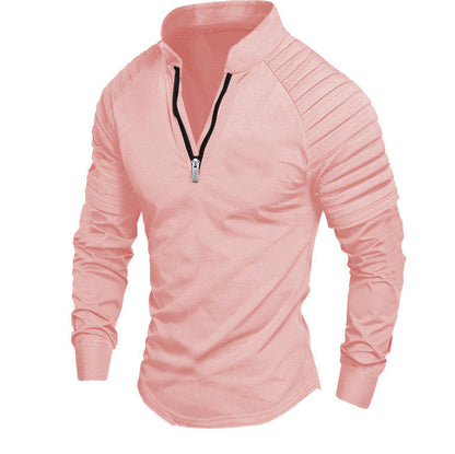Herren Langarmshirt Sportlich Funktional Reißverschluss