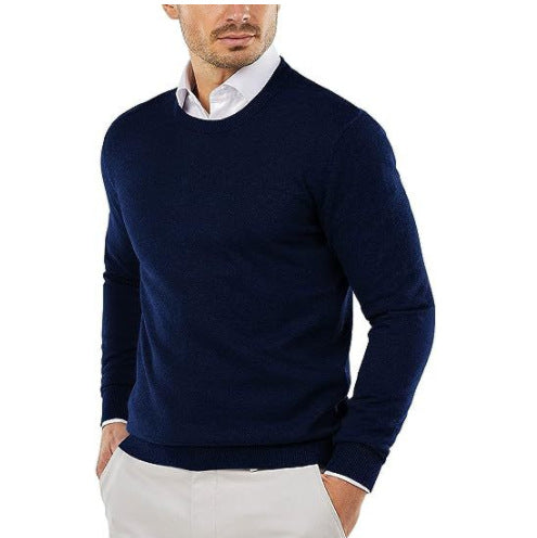 Herren Pullover Rundhals Elegantes Design Baumwolle