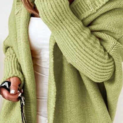 Damen Strickpullover Lässig Offen Vorne