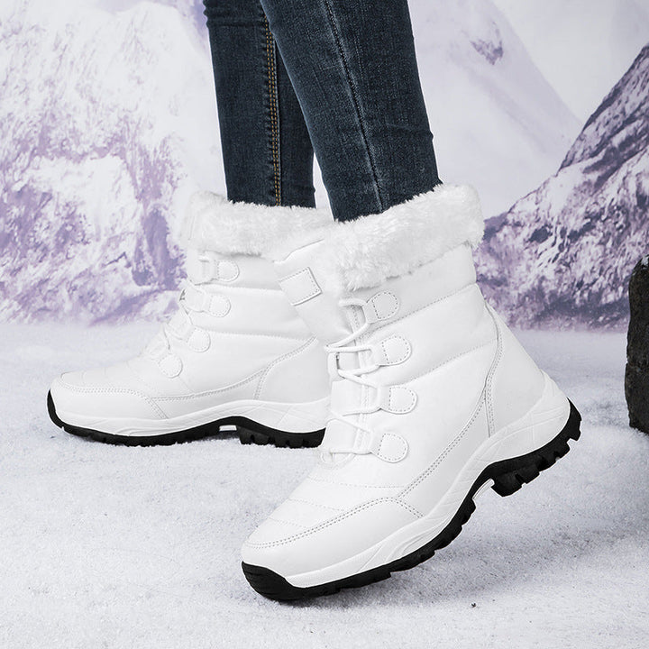 Damenschuhe Stiefel Knöchelhöhe Fleece Innen