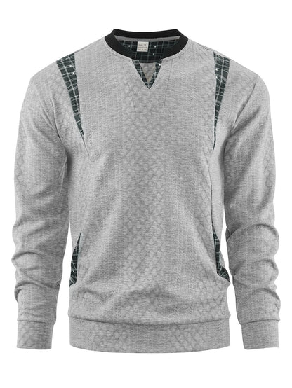 Herren Strickpullover Modern Karomuster Elegantes Design
