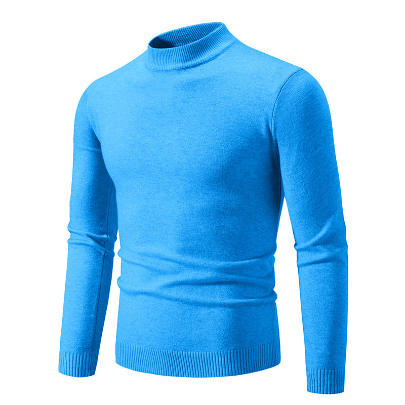 Herren Rollkragenpullover Modern Fein Strick