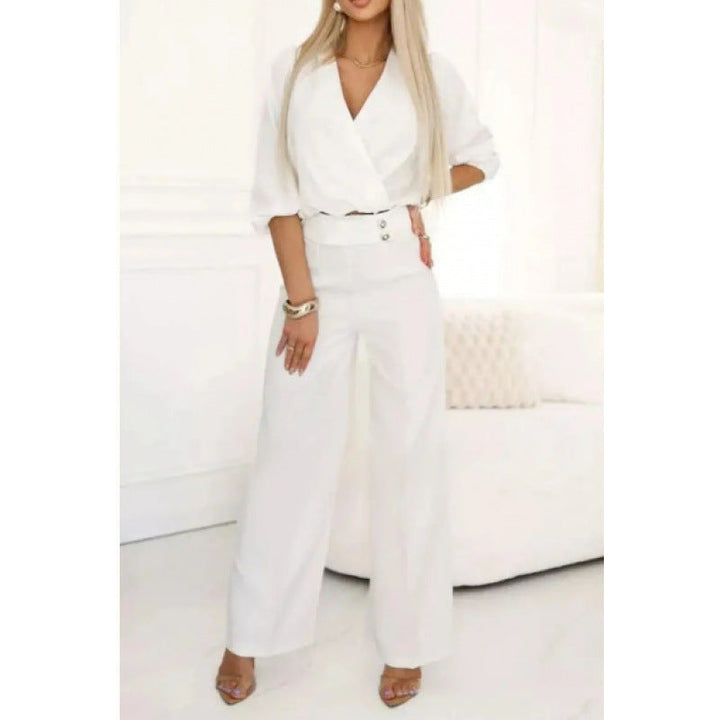 Damen Jumpsuit Elegant Weite Beine Abendkleid