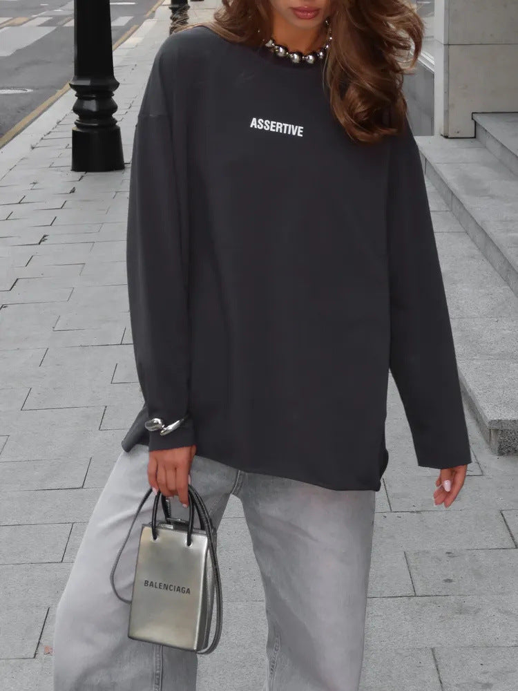 Damen Oversized Sweatshirt Sportlich Groß