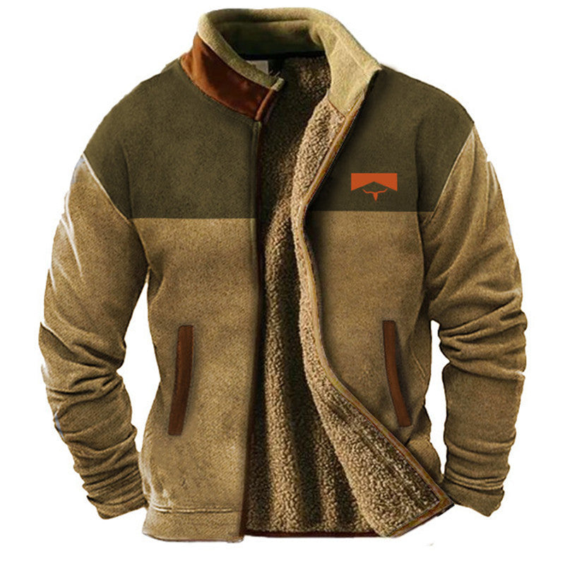 Warme Herren Outdoor Jacke Merino Fleece