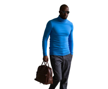 Herren Rollkragen Pullover Fein Strukturiert Elegantes Design