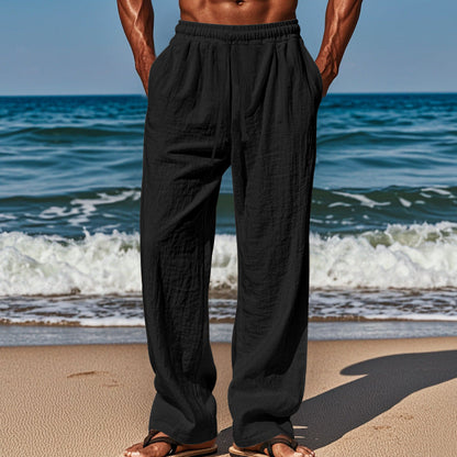 Herren Strandhose Bequem Elastisch Seitentaschen