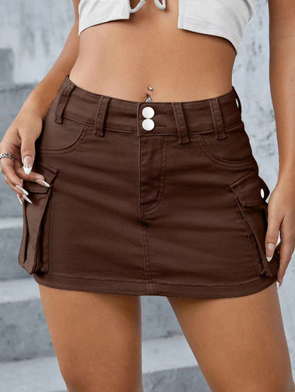 Damen Mode Denim Cargo-Hose mit vielen Taschen