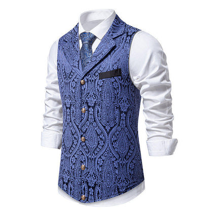 Herren Anzugsweste Elegant Floral Muster Hochwertig