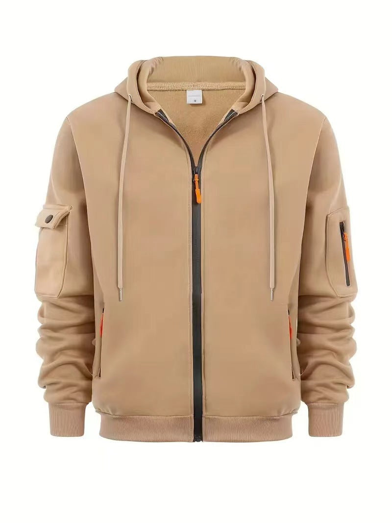 Herren Outdoor Jacke Praktisch Reißverschluss Taschen