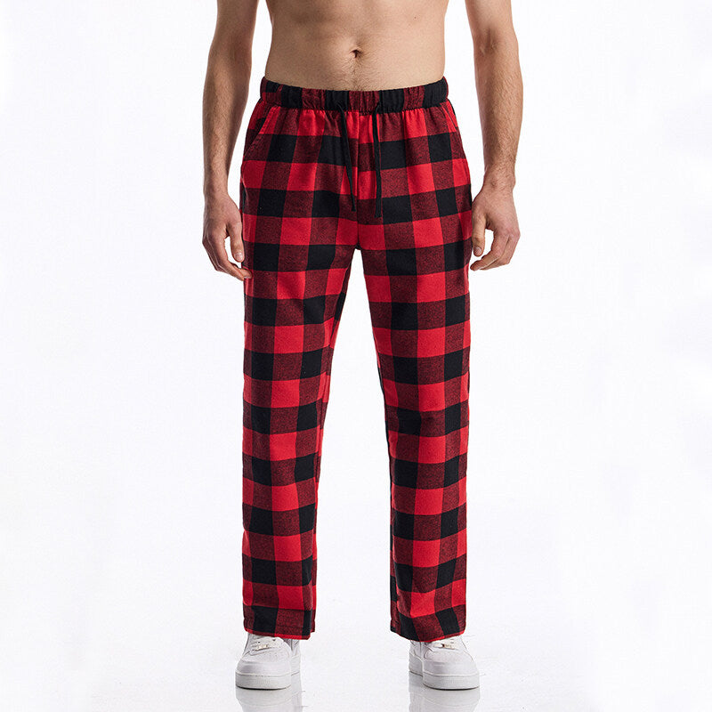 Herren Pyjamahose Weich Flanell Bequem