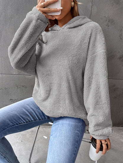 Kapuzenpullover Fleece Übergröße Kurz Ärmel