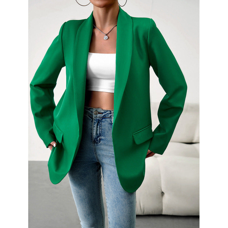 Damen Blazer Figurbetont Elegant Lang