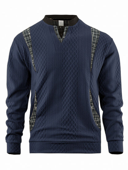 Herren Strickpullover Modern Karomuster Elegantes Design