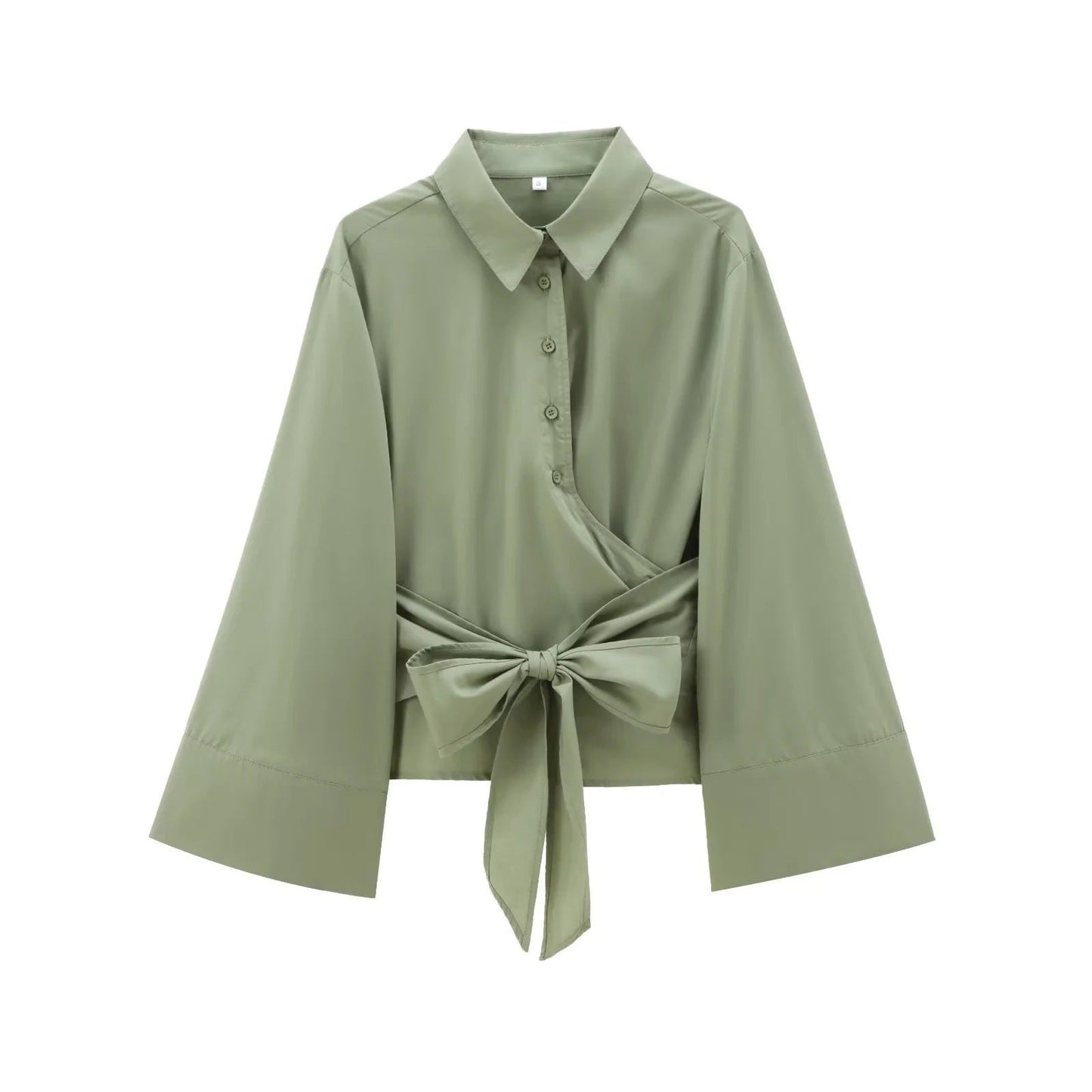 Elegante Damenbluse Weite Ärmel Taillierte Form