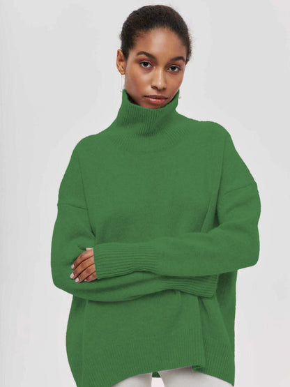 Damen Oversized Pullover Weich Struktur