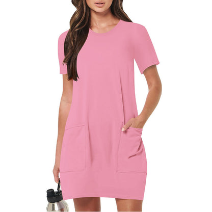 Damen Leichtes Sommerkleid mit Taschen