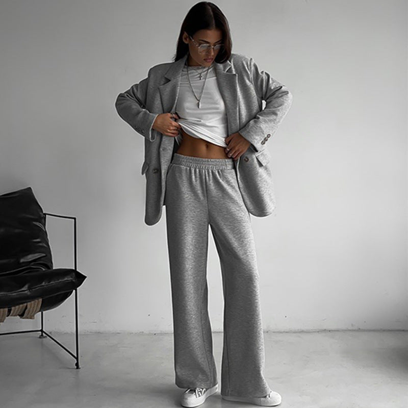 Damen Zweiteiliges Set Oversized Blazer Hose Modern Chic