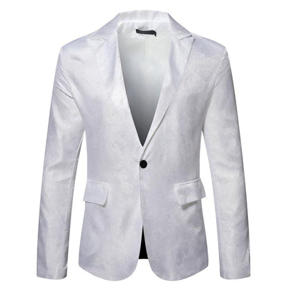 Herren Blazer Paisley Muster Elegant Slim Fit
