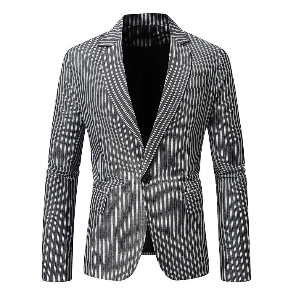 Herren Blazer Slim Fit Streifen Design