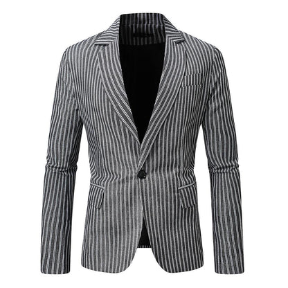 Herren Blazer Slim Fit Streifen Design