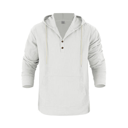 Herren Kapuzenpullover Mit Taschen Und Knöpfen