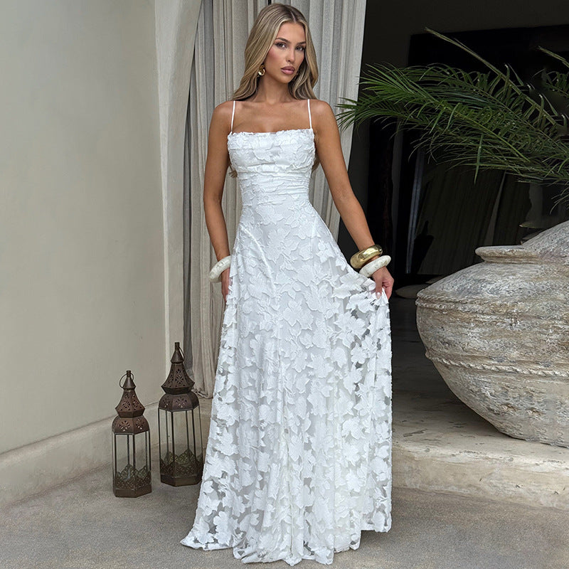 Elegantes Abendkleid Damen Floral Muster Chic und Elegant - IdealeKleiden