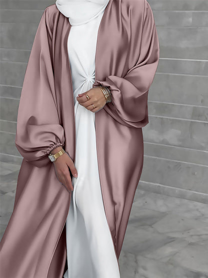 Kimono Jacke Seidenweich XXL Offene Vorderseite Langärmlig