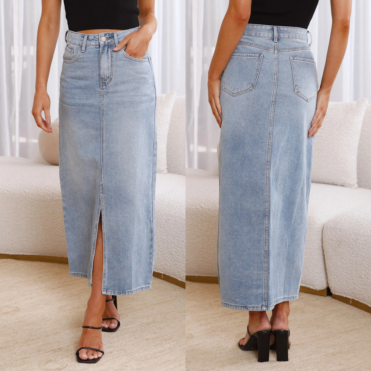 Damen Jeansrock Elegante Mode