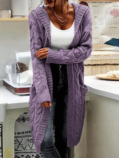 Damen Grobstrick Cardigan Elegantes Design Praktisch