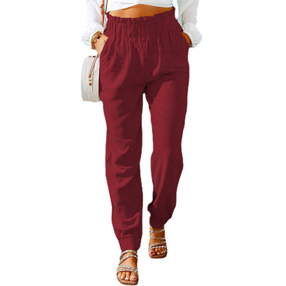 Damen Sommerhose Leicht Baumwolle Elastisch