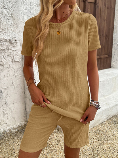 Damen Kurzarm Pyjama Set Bequem