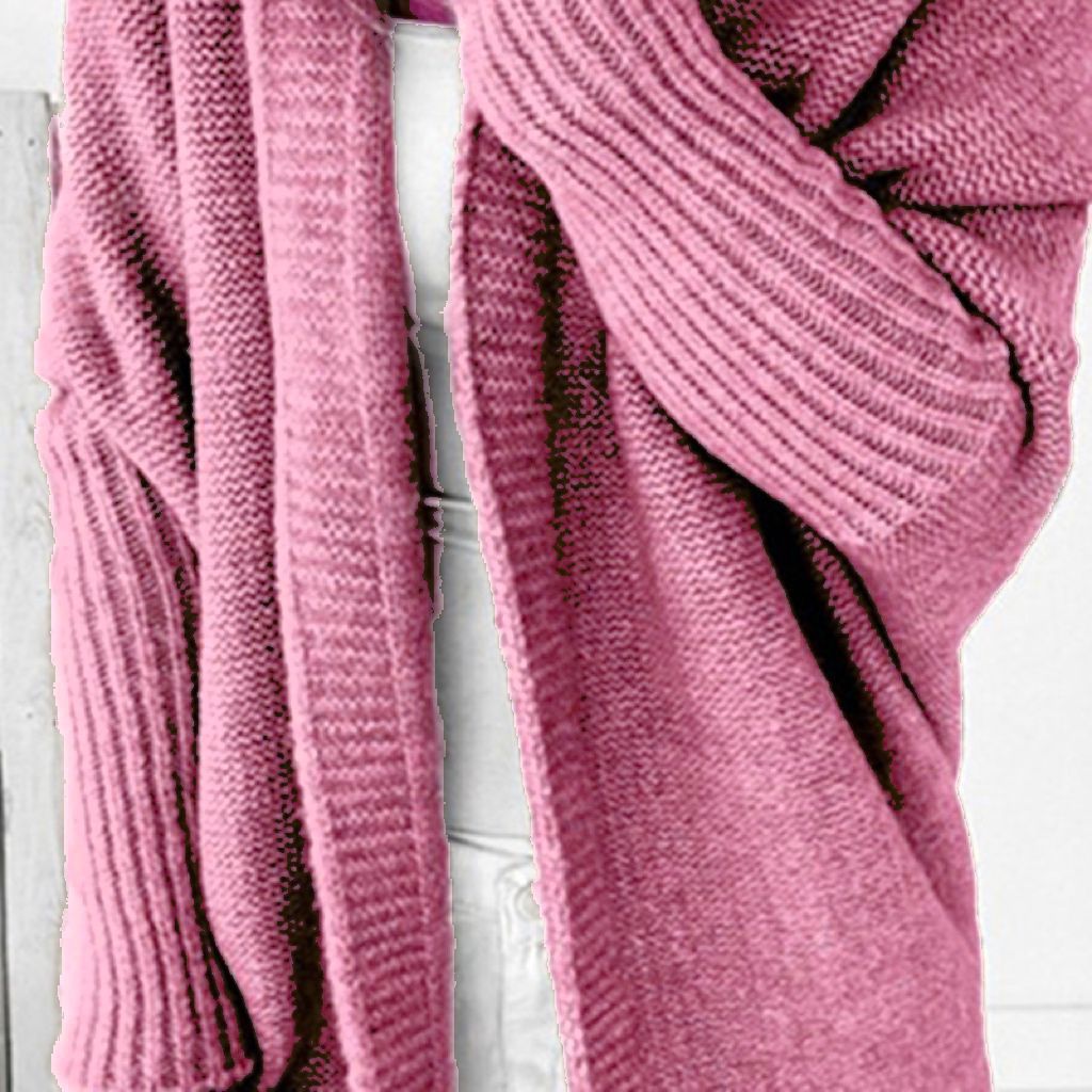 Damen Strickpullover Lässig Offen Vorne