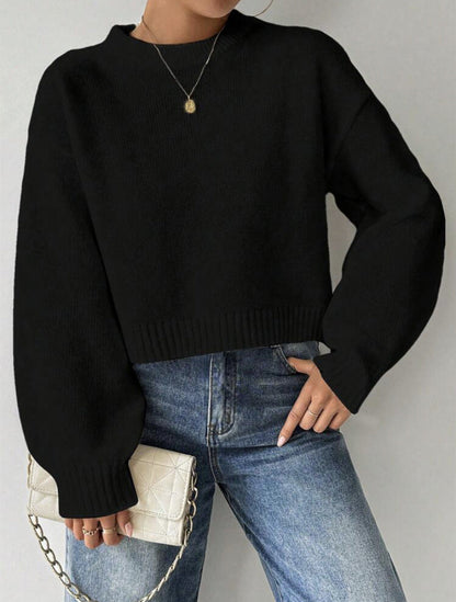 Damen Feinstrick Pullover Elegante Kaschmir Optik