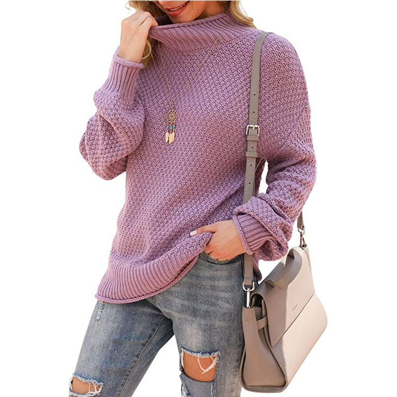 Bequemer Rollkragen Pullover Gemütlich Strick