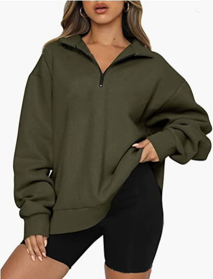 Damen Pullover Oversized Lässig Kurzärmlig Modern