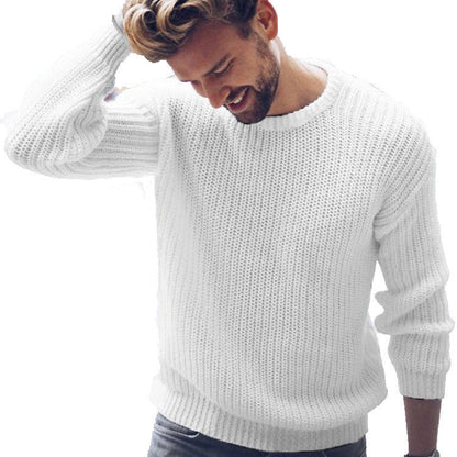 Herren Strickpullover Modern Rundhals Design