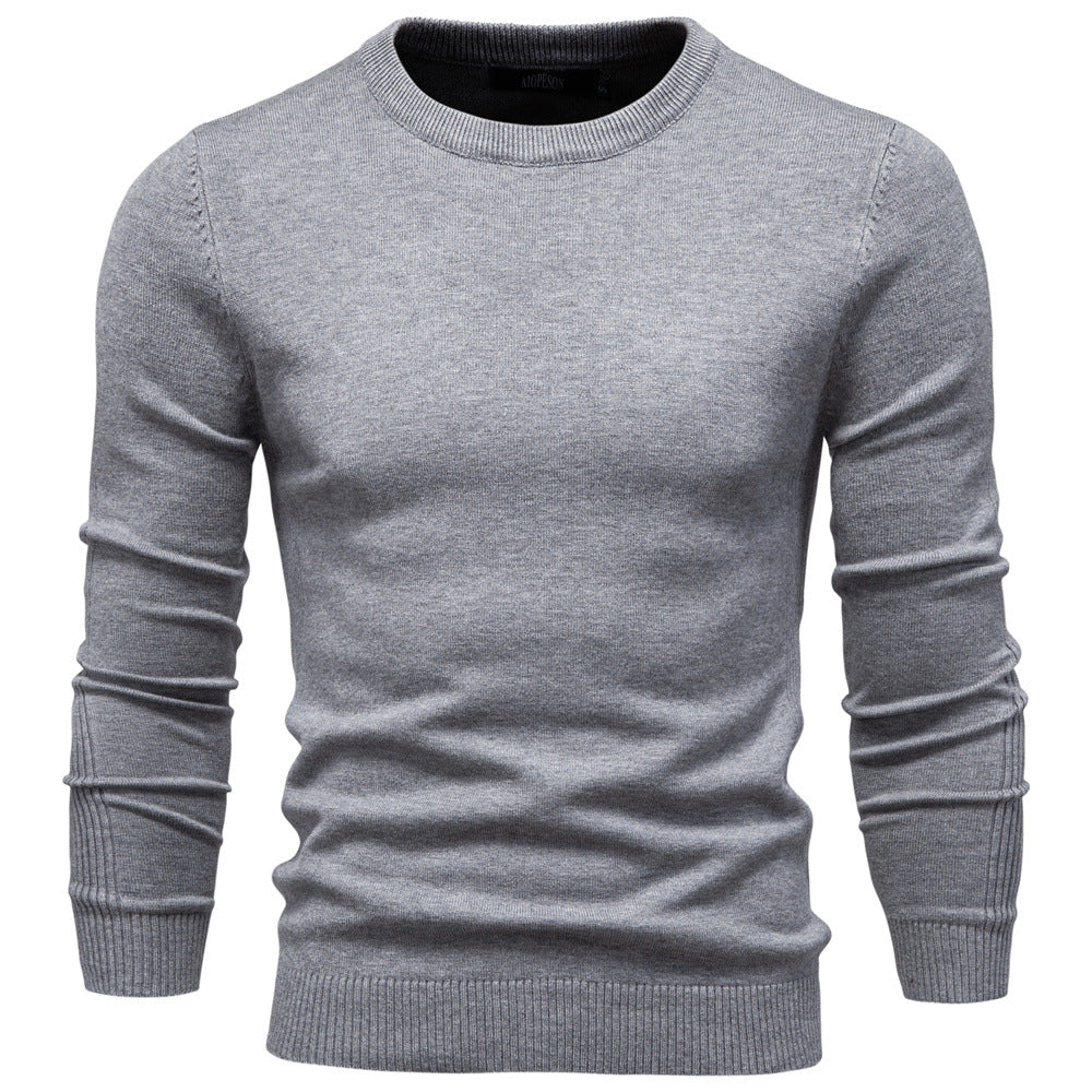 Herren Pullover Rundhals Baumwolle Elegantes Design