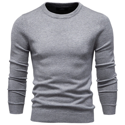 Herren Pullover Rundhals Baumwolle Elegantes Design