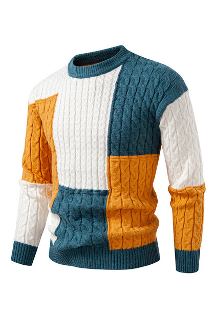 Modischer Herren Pullover Farbblock Design