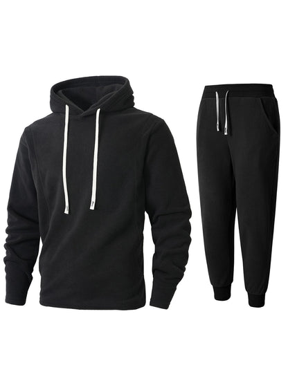 Herren Sportset Fleece Kapuzenpullover und Joggers