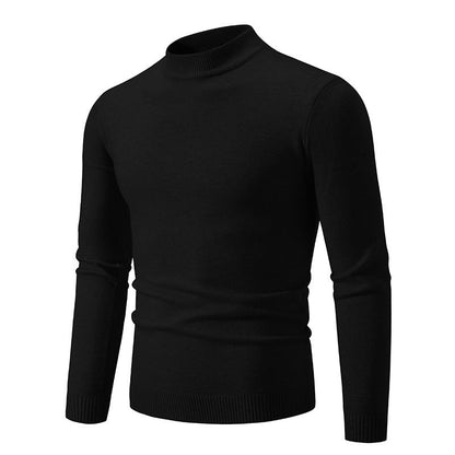 Herren Rollkragenpullover Modern Fein Strick