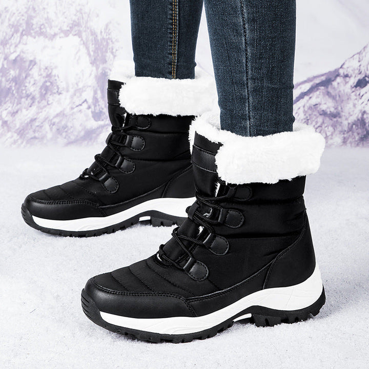 Damenschuhe Stiefel Knöchelhöhe Fleece Innen