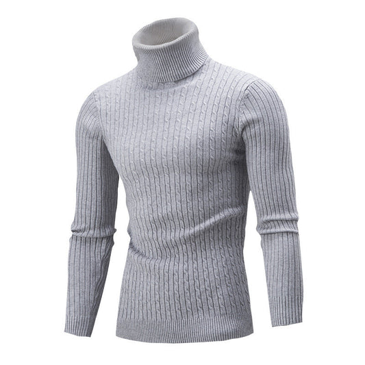Herren Rollkragen Pullover Zopf Muster Elegante Optik - IdealeKleiden