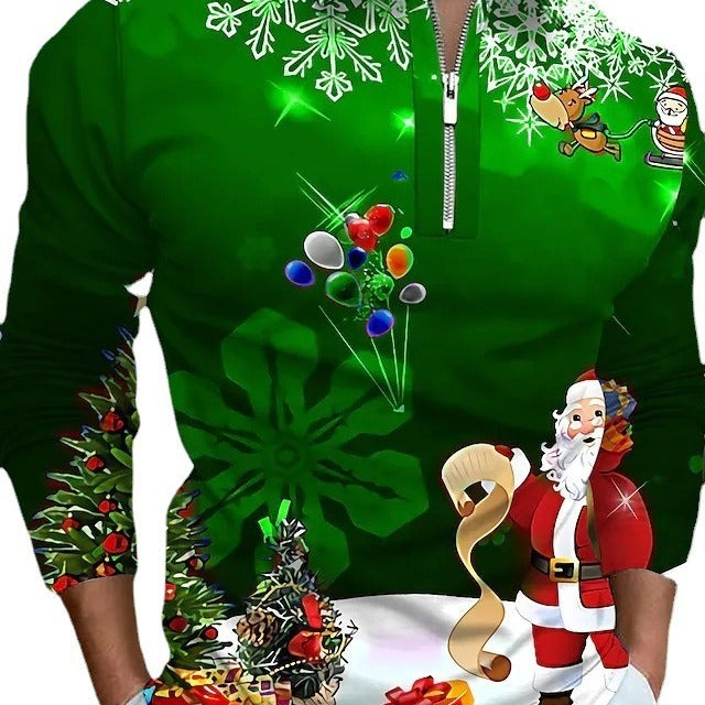 Weihnachtliches Langarmshirt Herren Festlich Geschenkidee - IdealeKleiden