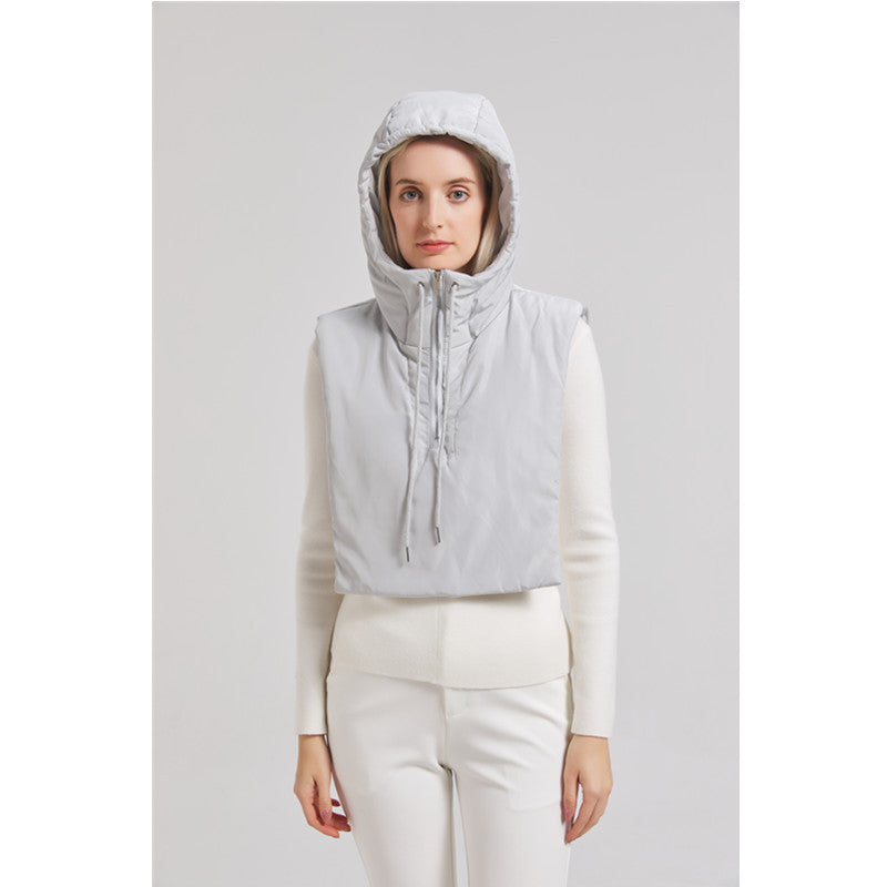 Damen Kapuzenjacke Hochkragen Verstellbar Stylish
