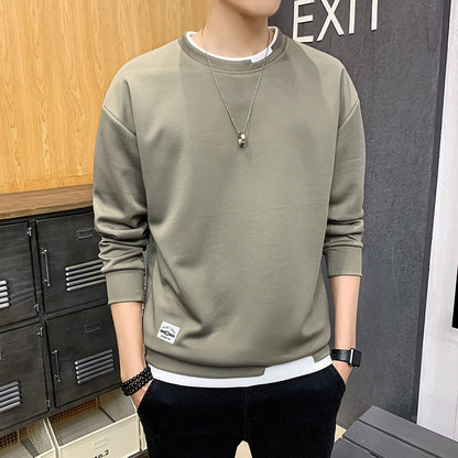 Herren Sweatshirt Lässig Kontrast Saum Trendy
