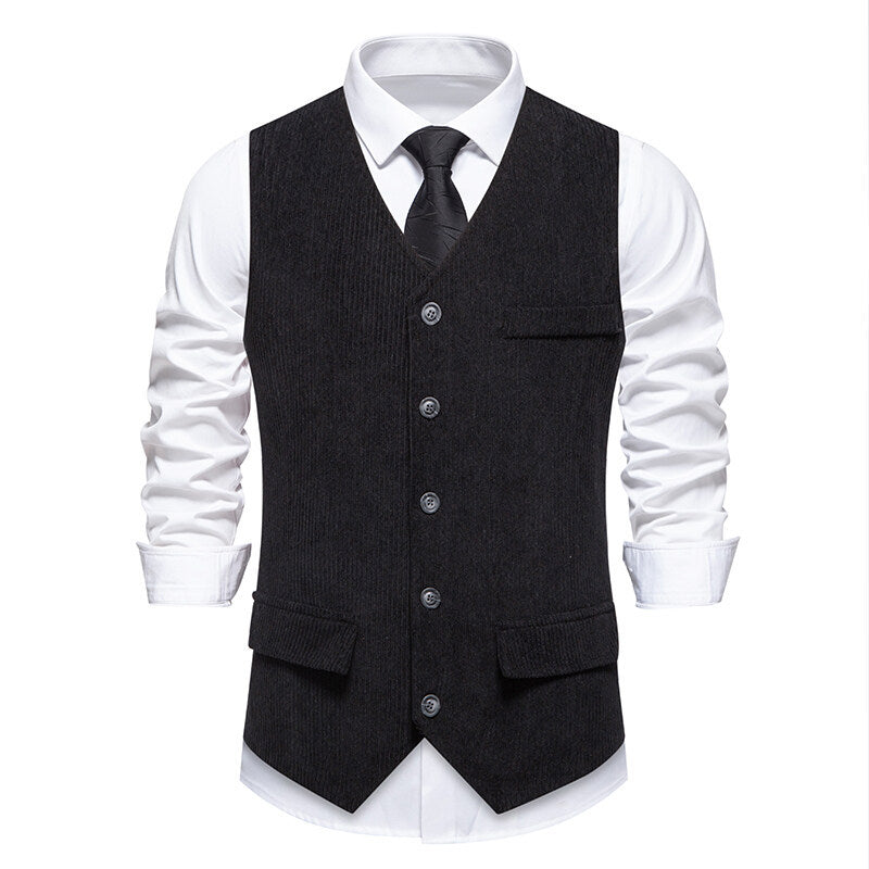 Elegante Herren Weste Strukturiert Modern Schlank